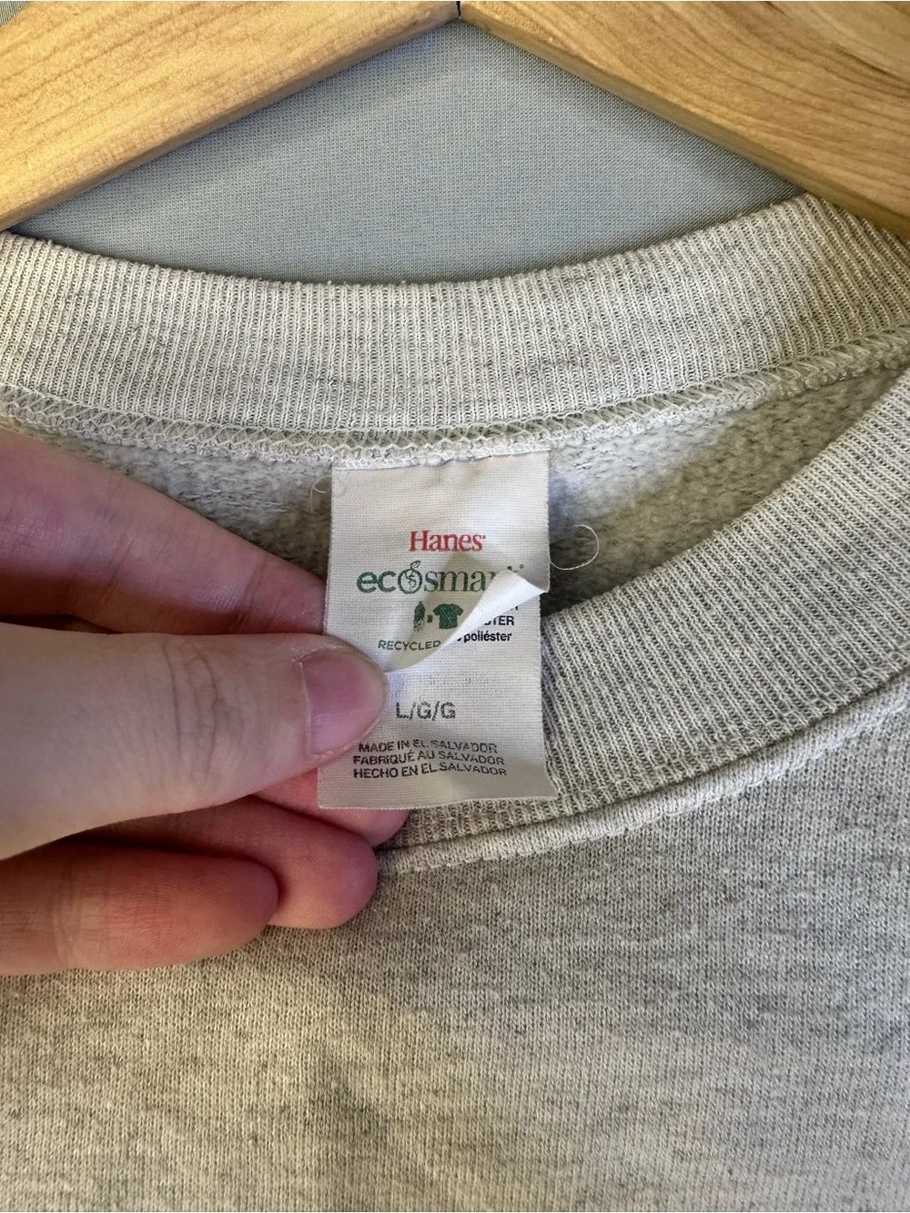 Hanes Light Gray Breckenridge Crewneck with Yellow Sun & Navy Tree Graphic